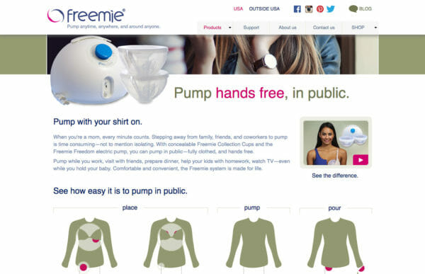 Freemie Hands Free and Concealable Breast Pump Milk Collection Cups